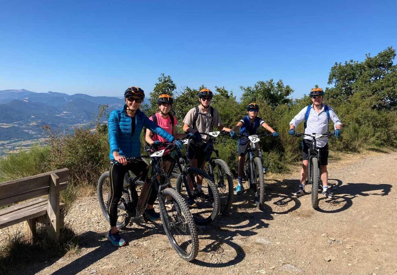 family biking